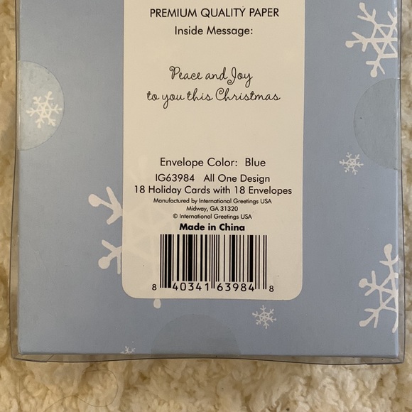 NIB Peace Stocking Holiday Cards - Picture 3 of 3